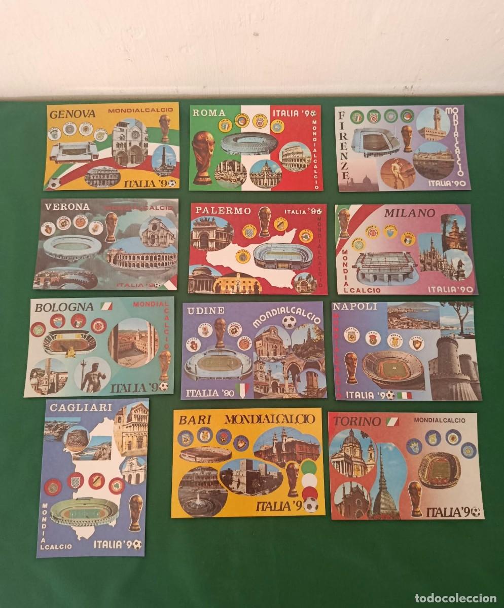 Cromos de f&uacute;tbol: Cartoline Vintage Ufficiale Italia '90 Serie Completa