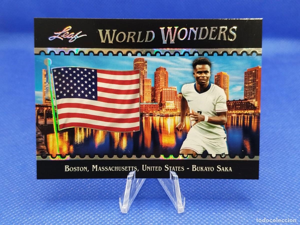Cartes &agrave; collectionner de Football: #1 BUKAYO SAKA ENGLAND 2026 LEAF WORLD WONDERS SOCCER SET &ldquo;FIFA WORLD CUP USA & MEXICO & CANADA&rdquo;