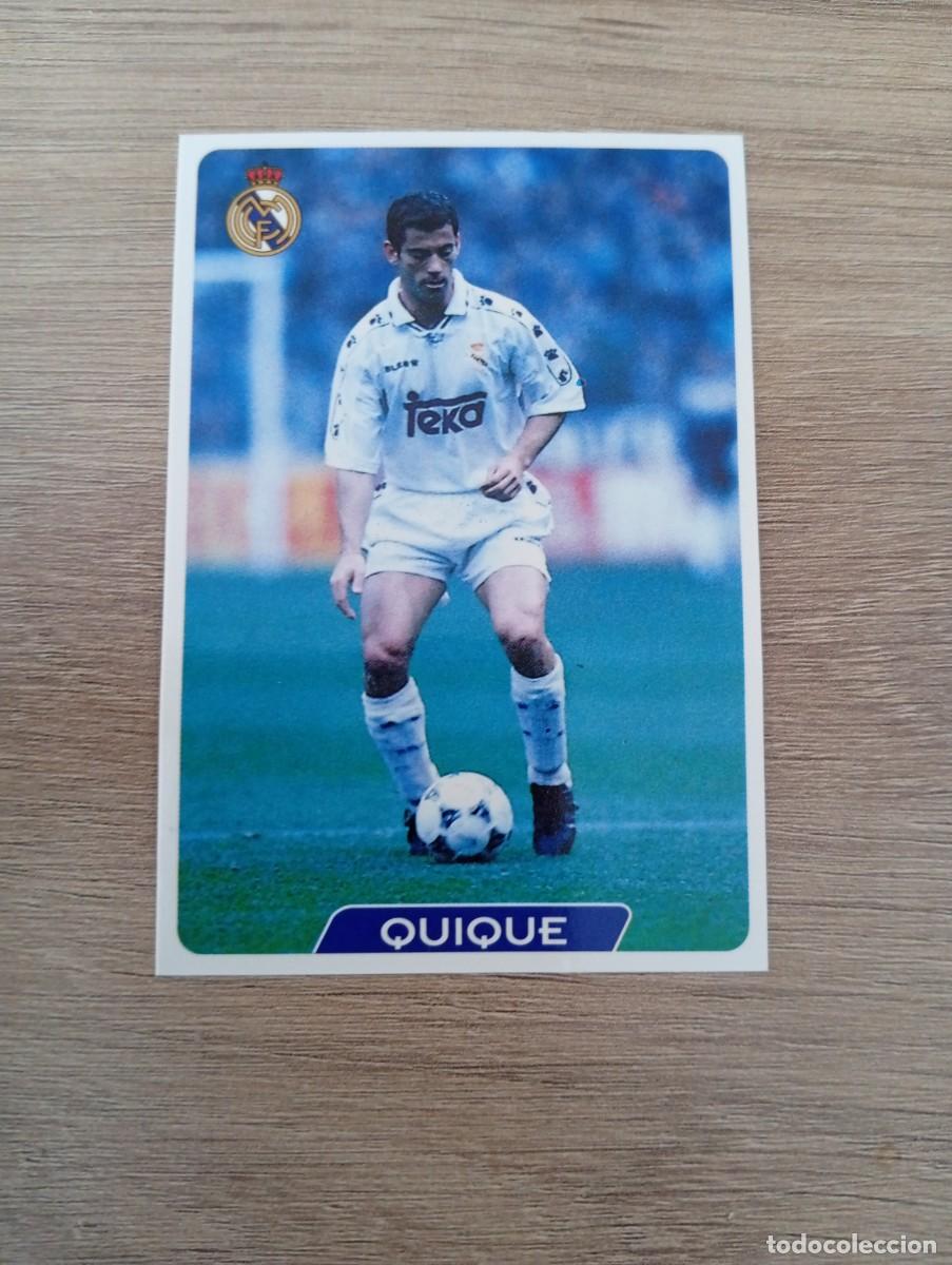 Cromos de f&uacute;tbol: QUIQUE 9 REAL MADRID MUNDICROMO FICHAS DE LA LIGA 95 96 1995 1996