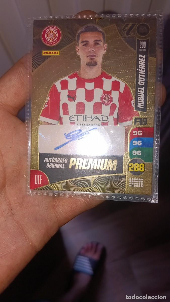 Cromos de f&uacute;tbol: Cromos aut&oacute;grafo original premium 24-25 Miguel Guti&eacute;rrez