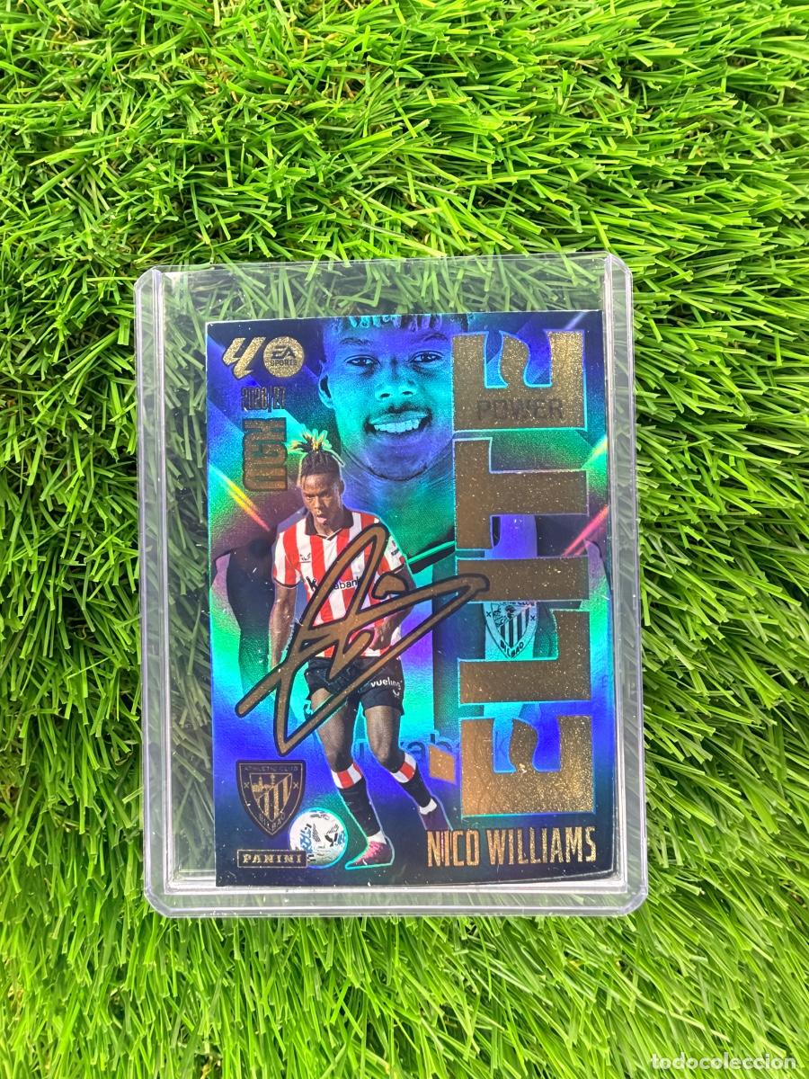 Cromos de f&uacute;tbol: N&ordm; 12P Nico Williams &Eacute;lite Power Athletic Club Megacracks 26 27