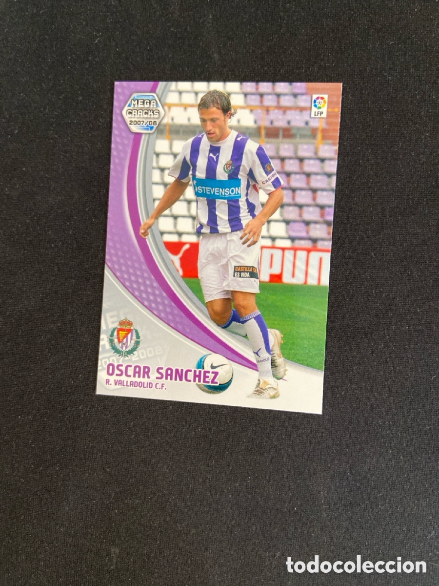 Fu&szlig;ball-Sticker: OSCAR S&Aacute;NCHEZ 314 (VALLADOLID) PANINI MEGACRACKS 2007-2008 07 08 CROMO CARTA M-3