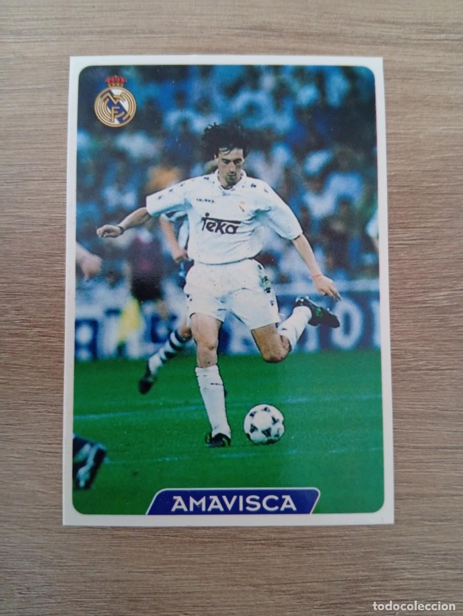 Cromos de f&uacute;tbol: AMAVISCA 18 REAL MADRID MUNDICROMO FICHAS DE LA LIGA 95 96 1995 1996