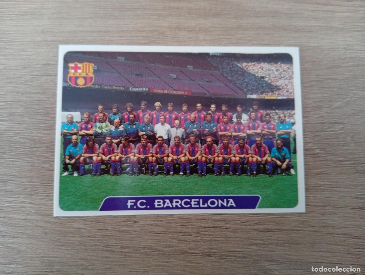 Cromos de f&uacute;tbol: ALINEACION BARCELONA 55 MUNDICROMO FICHAS DE LA LIGA 95 96 1995 1996