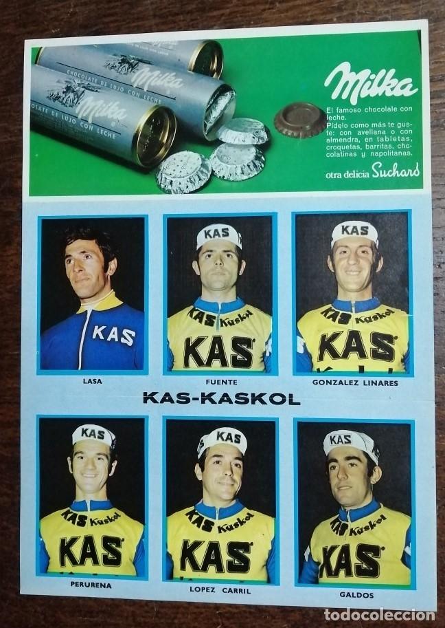 Cromos de f&uacute;tbol: L&Aacute;MINA DEL ALBUM CICLISTA LA GACETA DEL NORTE. VUELTA ESPA&Ntilde;A 1973 EQUIPO KAS