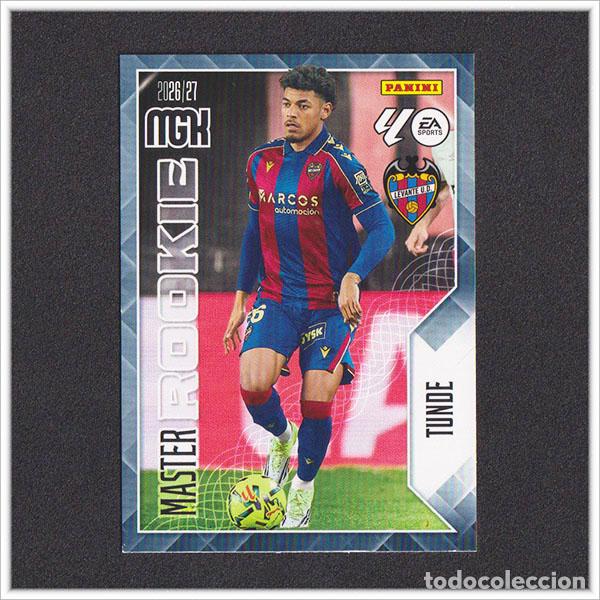 Cromos de f&uacute;tbol: MEGACRACKS 2026 2027 26 27 PANINI TUNDE 421 MASTER ROOKIE LEVANTE ALBUM COLECCI&Oacute;N LIGA MGK