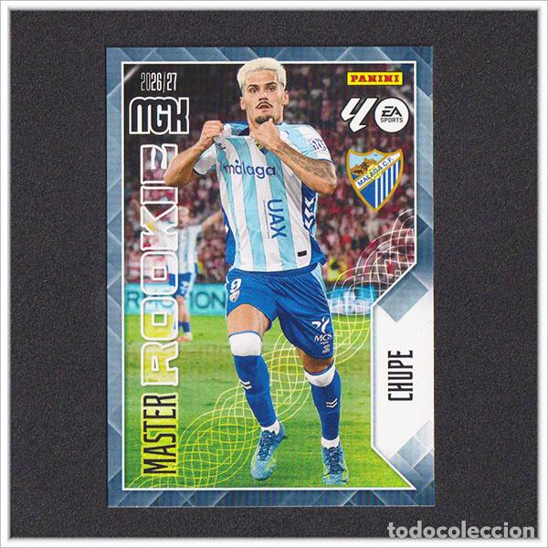 Cromos de f&uacute;tbol: MEGACRACKS 2026 2027 26 27 PANINI CHUPE CARLOS RUIZ 409 MASTER ROOKIE M&Aacute;LAGA COLECCI&Oacute;N LIGA MGK