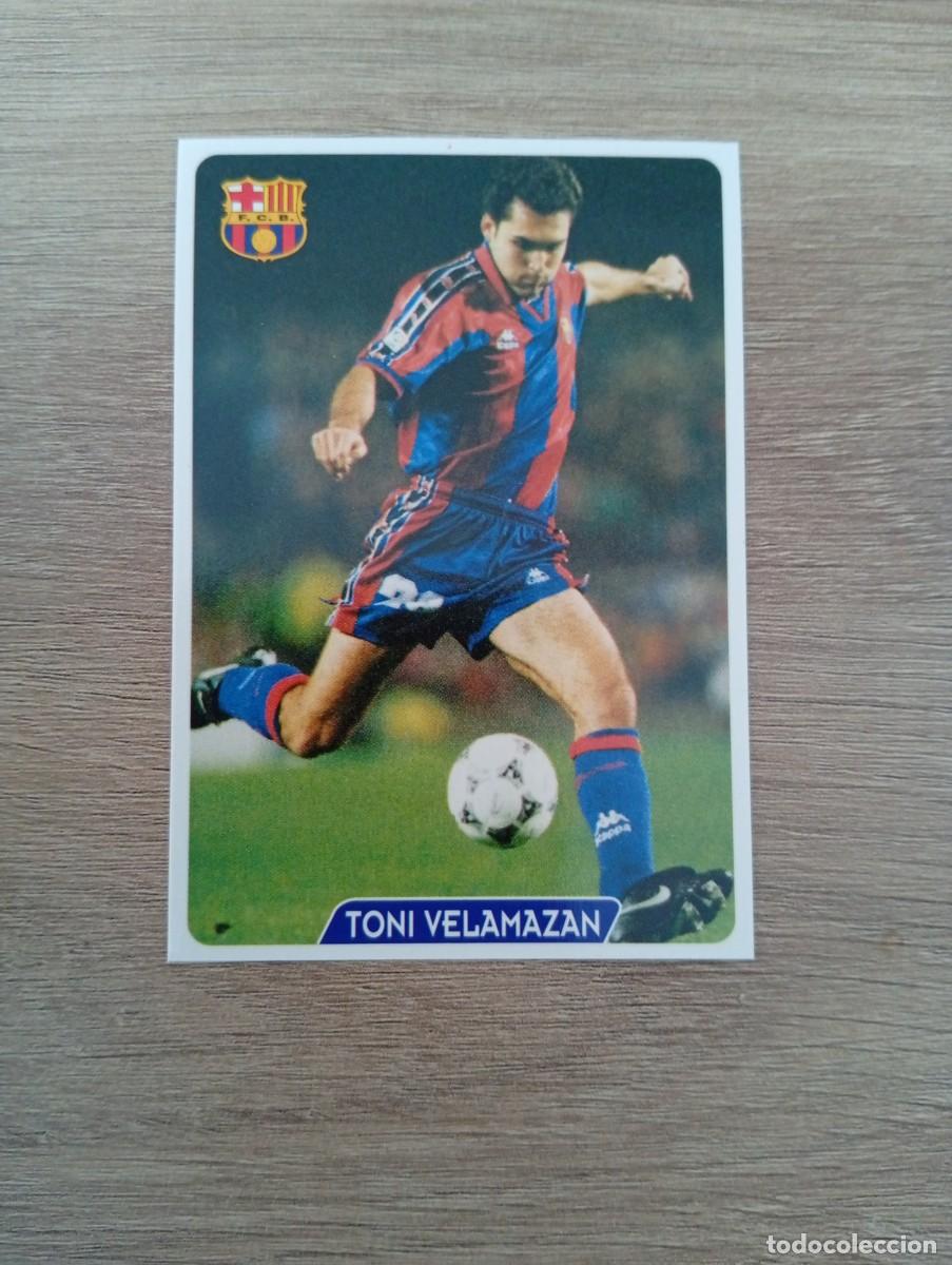 Football Stickers: TONI VELAMAZAN 63 ULTIMA HORA BARCELONA MUNDICROMO FICHAS DE LA LIGA 95 96 1995 1996