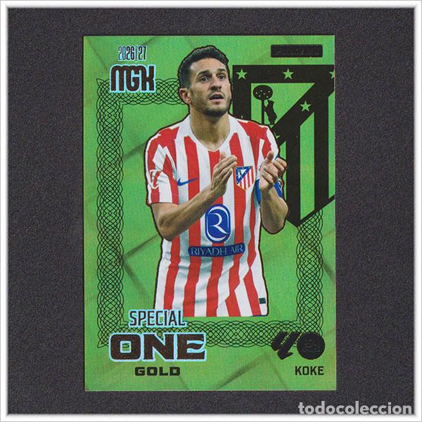 Cromos de f&uacute;tbol: MEGACRACKS 2026 2027 26 27 PANINI KOKE SPECIAL ONE GOLD ATL&Eacute;TICO MADRID COLECCI&Oacute;N ALBUM LIGA MGK