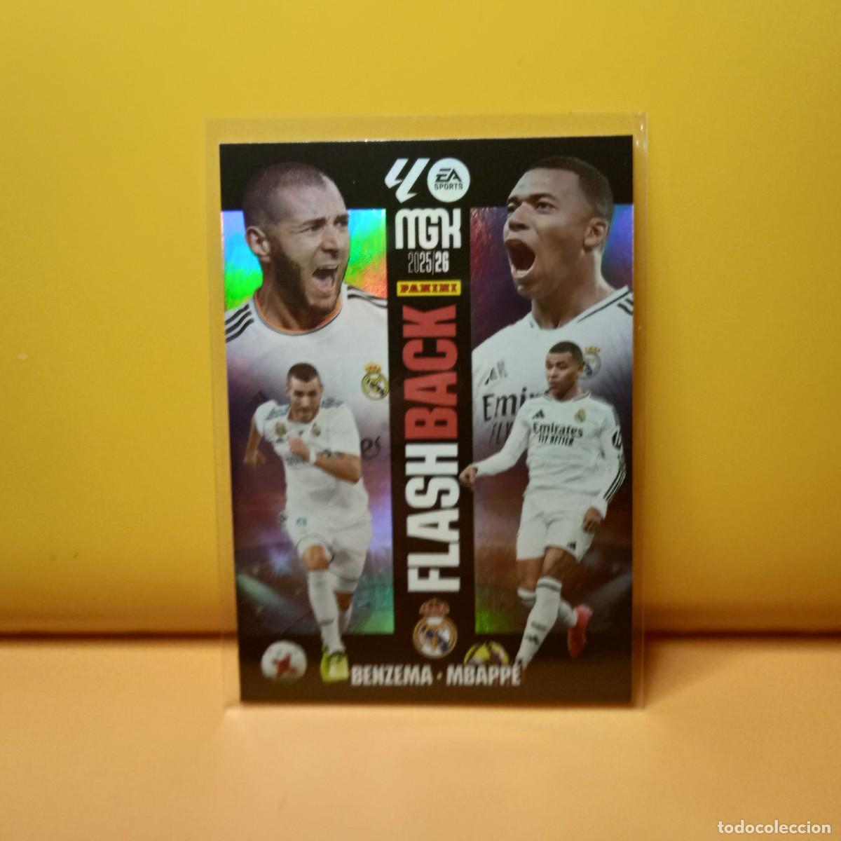 Figurine di Calcio: MEGACRACKS 2025 2026 25 26 (FLASHBACK) REAL MADRID BENZEMA . MBAPP&Eacute; 425