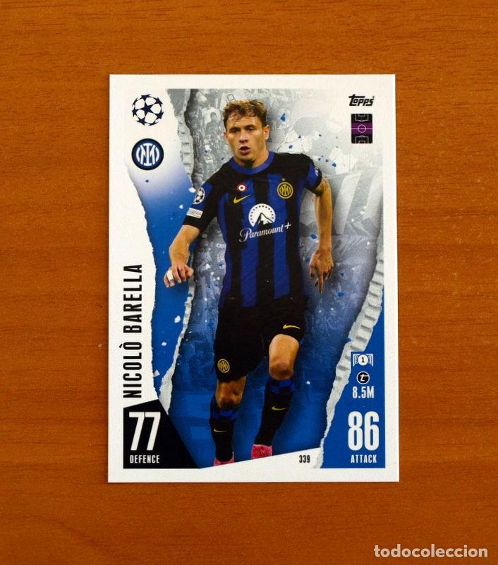 Figurine di Calcio: Inter de Milan -N&ordm; 339 Nicolo Barella -Topps Match Attax Trading Card Game 2023-2024-23-24