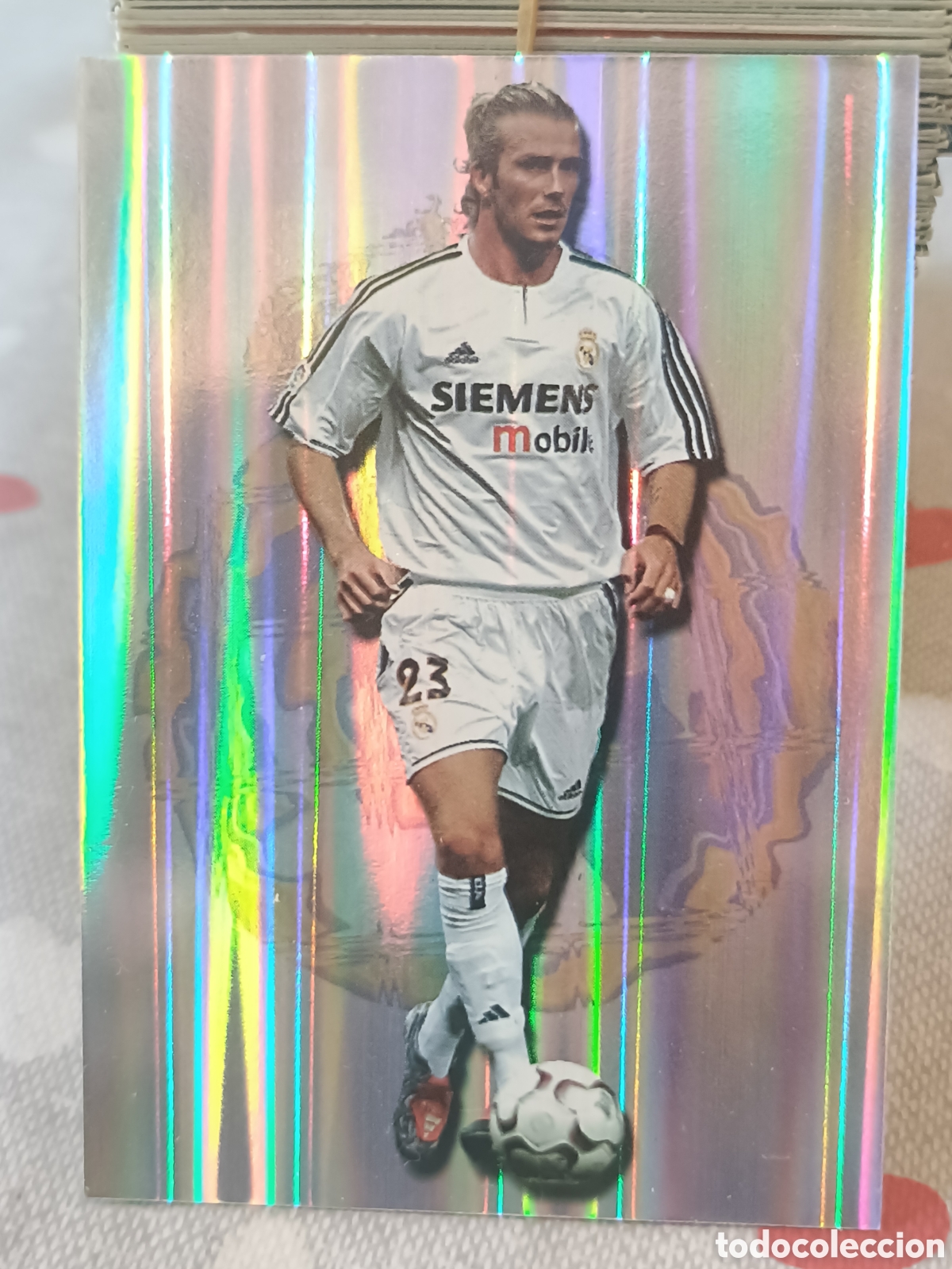 Cromos de f&uacute;tbol: Fichas de la Liga 2004 David Beckham Welcome