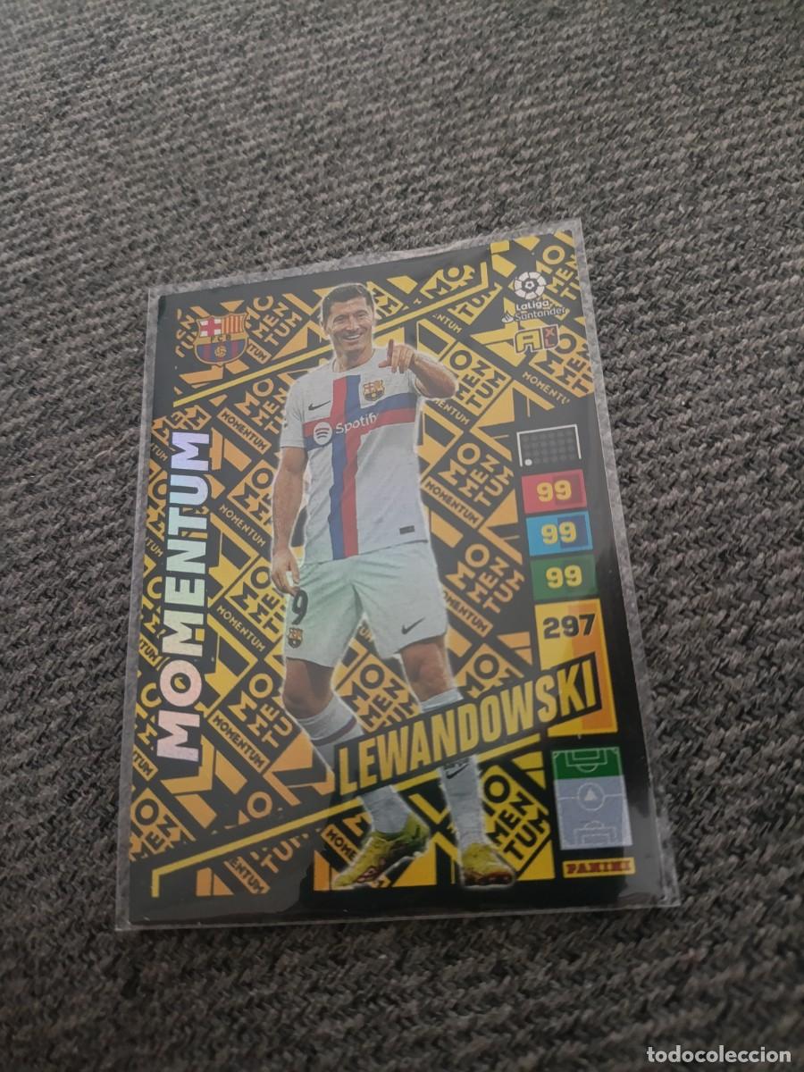 Cromos de f&uacute;tbol: Adrenalyn 22/23 Lewandoski Barcelona Momentum