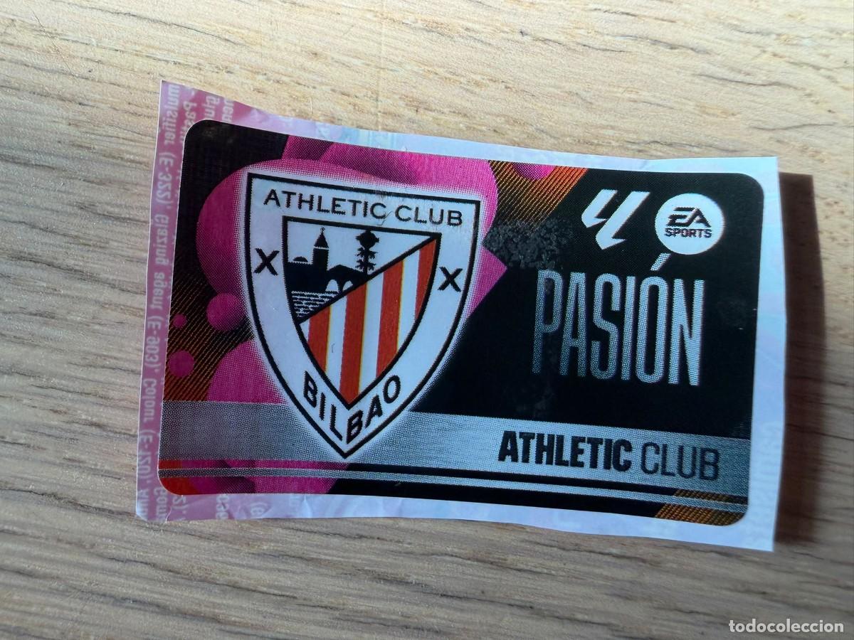 Cromos de f&uacute;tbol: ESCUDO ATHLETIC BILBAO PASION 25 26 2025 2026 LIGA EA SPORTS CHICLES CHICLE ESTE SIN PEGAR