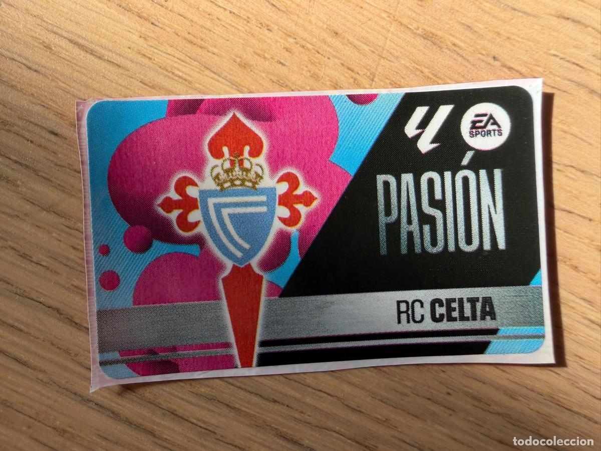 Cromos de f&uacute;tbol: ESCUDO CELTA VIGO PASION 25 26 2025 2026 LIGA EA SPORTS CHICLES CHICLE ESTE SIN PEGAR