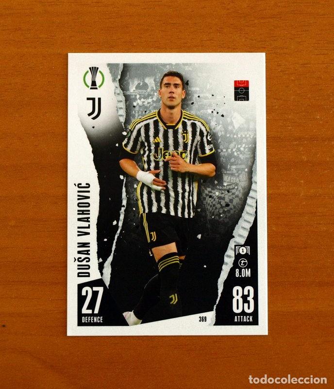 Cromos de f&uacute;tbol: Juventus -N&ordm; 369 Dusan Vlahovic -Topps Match Attax Trading Card Game 2023-2024-23-24