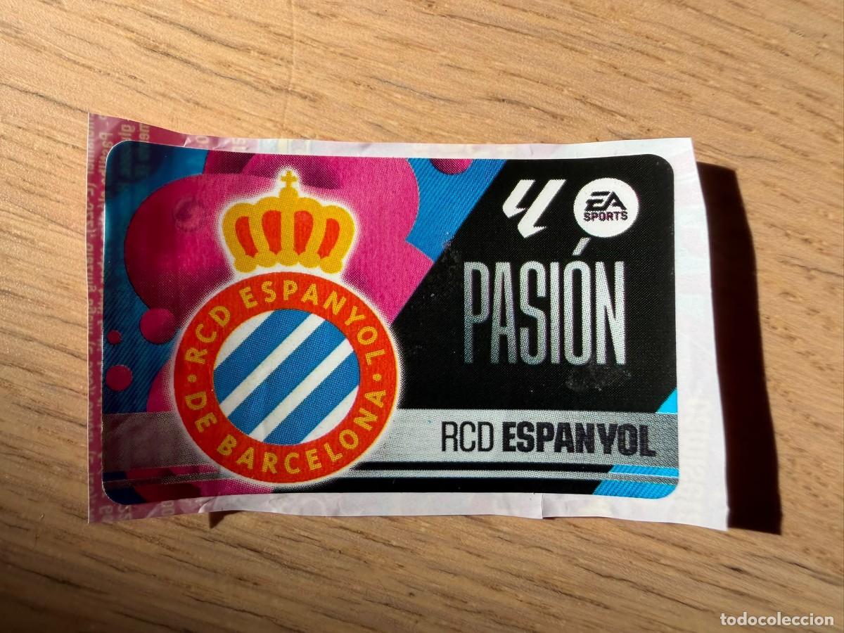 Cromos de f&uacute;tbol: ESCUDO ESPANYOL ESPA&Ntilde;OL PASION 25 26 2025 2026 LIGA EA SPORTS CHICLES CHICLE ESTE SIN PEGAR