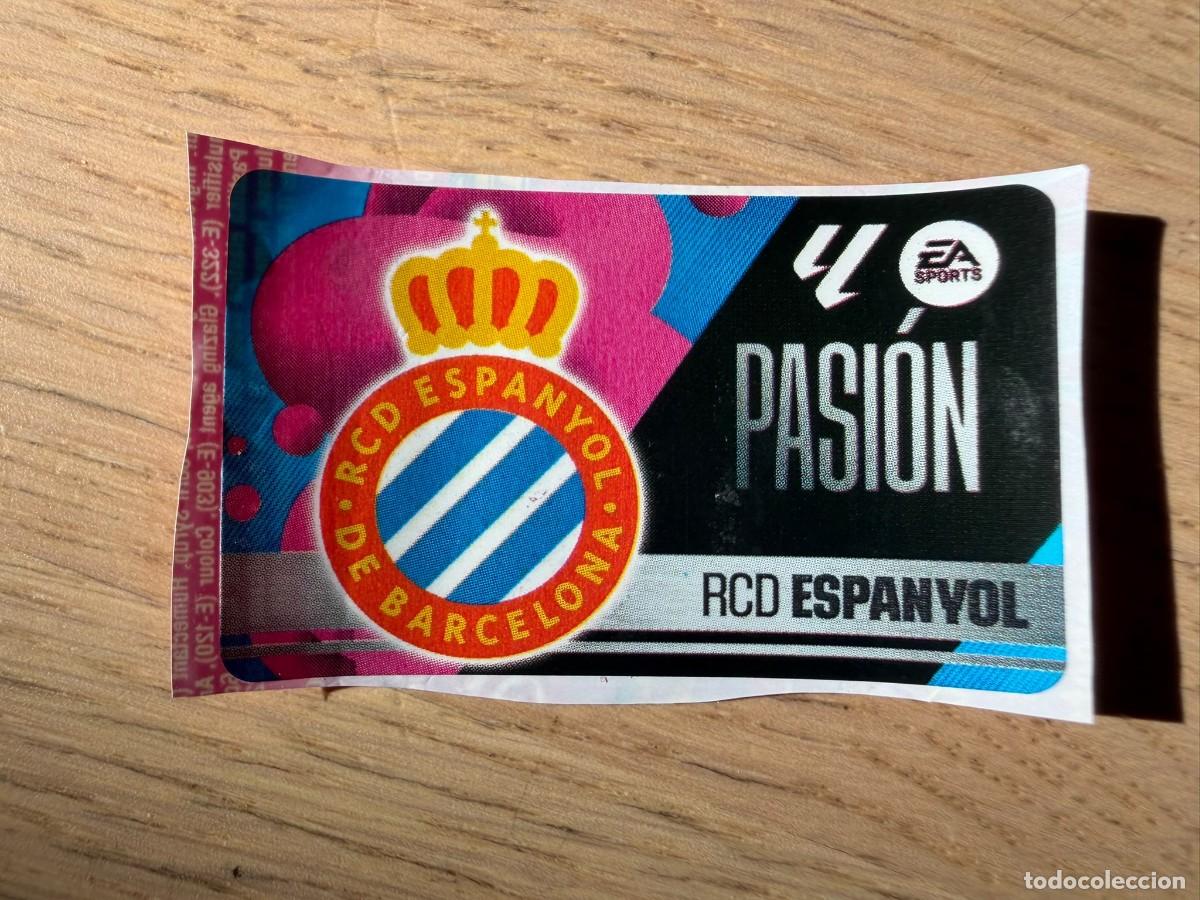 Cromos de f&uacute;tbol: ESCUDO ESPANYOL ESPA&Ntilde;OL PASION 25 26 2025 2026 LIGA EA SPORTS CHICLES CHICLE ESTE SIN PEGAR