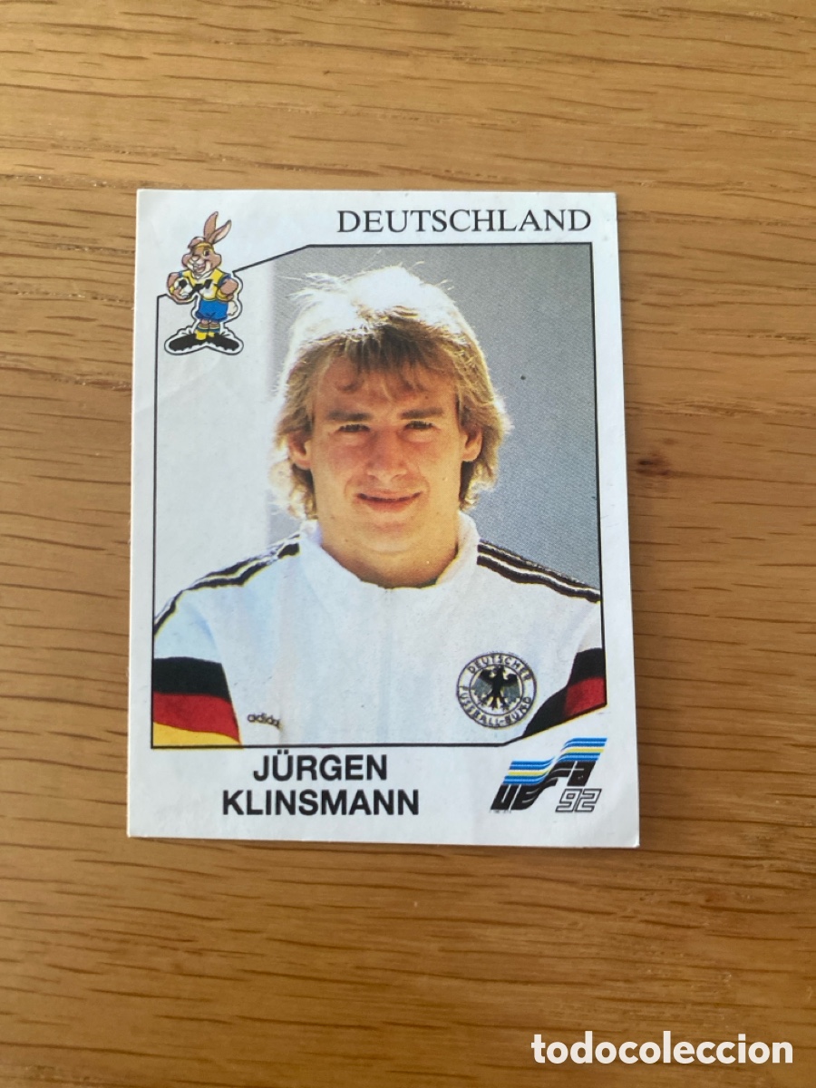 Cromos de f&uacute;tbol: Cromo panini Euro 92 Suecia n&uacute;mero 210 Klinsmann - Eurocup Sweden 1992 stickers &aacute;lbum