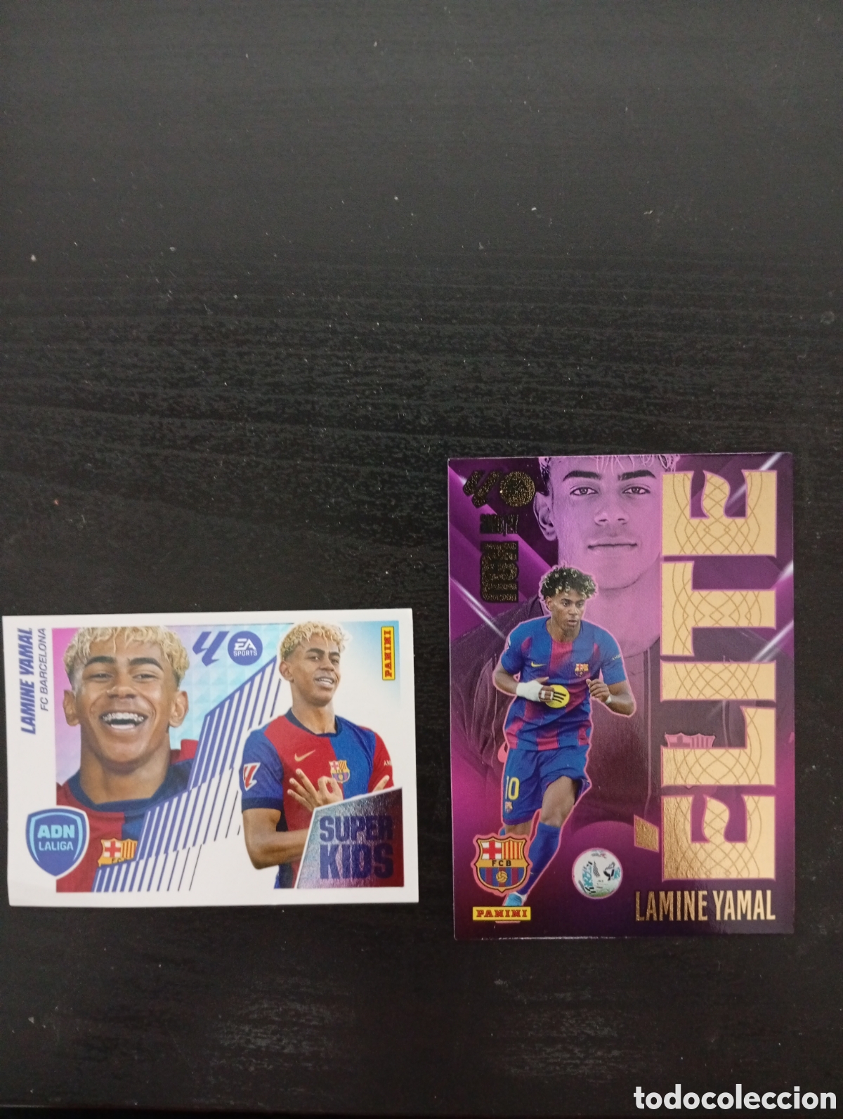 Cromos de f&uacute;tbol: Dos cartas lamine yamal