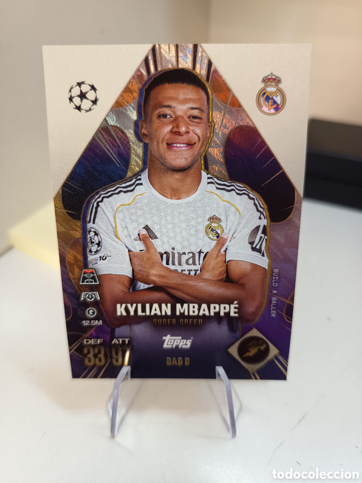 Cromos de f&uacute;tbol: BAB 8 KYLIAN MBAPPE BUILD A BALLER MATCH ATTAX EXTRA 2025 2026