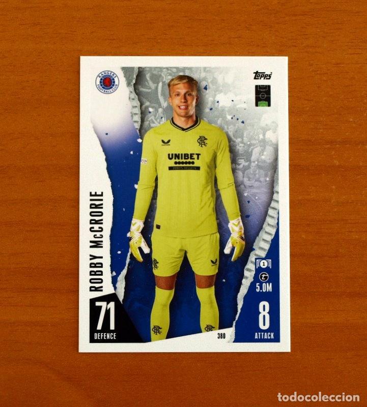 Fu&szlig;ball-Sticker: Rangers F.C. -N&ordm; 380 Robby McCrorie -Topps Match Attax Trading Card Game 2023-2024-23-24