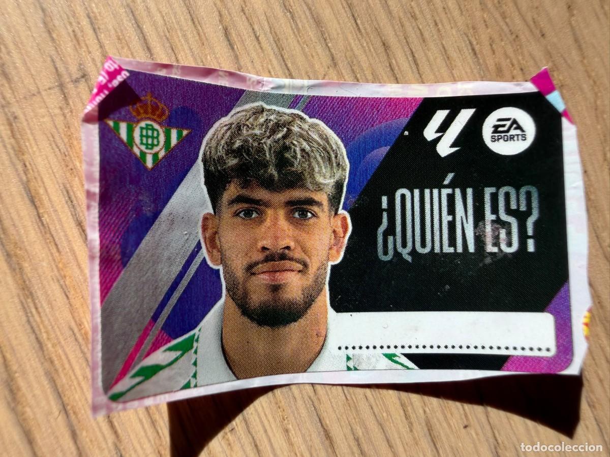 Cromos de f&uacute;tbol: QUIEN ES ABDE REAL BETIS 25 26 2025 2026 LIGA EA SPORTS CHICLES CHICLE ESTE SIN PEGAR