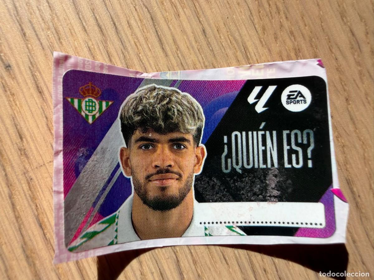 Cromos de f&uacute;tbol: QUIEN ES ABDE REAL BETIS 25 26 2025 2026 LIGA EA SPORTS CHICLES CHICLE ESTE SIN PEGAR