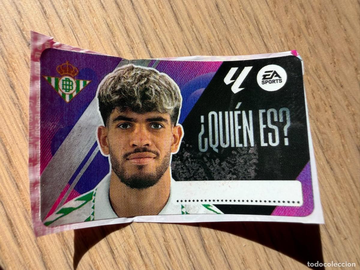Cromos de f&uacute;tbol: QUIEN ES ABDE REAL BETIS 25 26 2025 2026 LIGA EA SPORTS CHICLES CHICLE ESTE SIN PEGAR