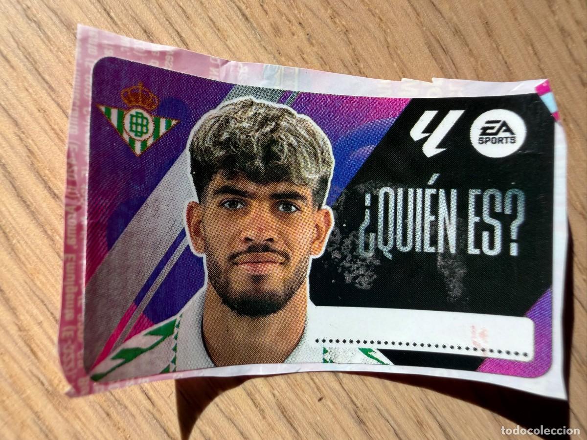 Cromos de f&uacute;tbol: QUIEN ES ABDE REAL BETIS 25 26 2025 2026 LIGA EA SPORTS CHICLES CHICLE ESTE SIN PEGAR