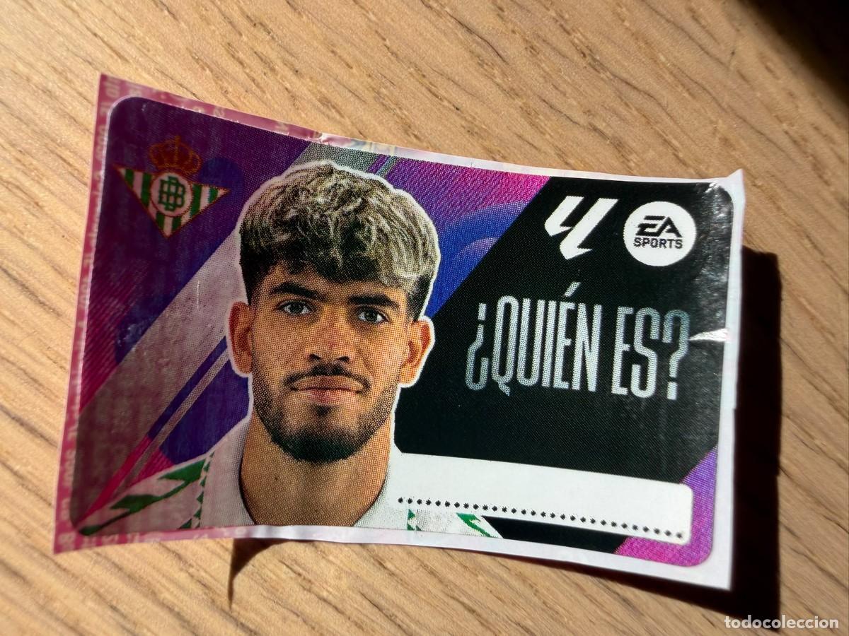 Cromos de f&uacute;tbol: QUIEN ES ABDE REAL BETIS 25 26 2025 2026 LIGA EA SPORTS CHICLES CHICLE ESTE SIN PEGAR