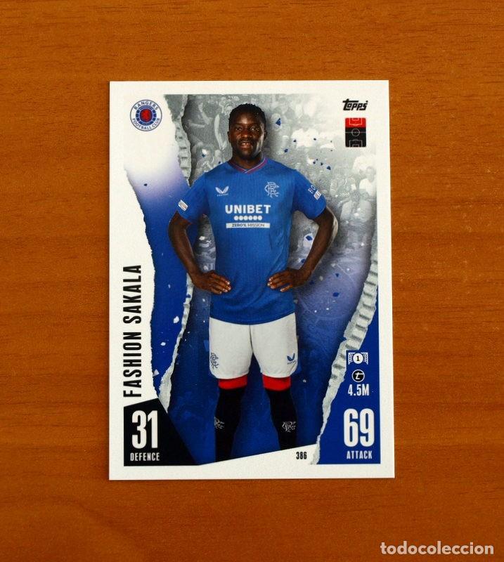 Cromos de f&uacute;tbol: Rangers F.C. -N&ordm; 386 Fashion Sakala -Topps Match Attax Trading Card Game 2023-2024-23-24