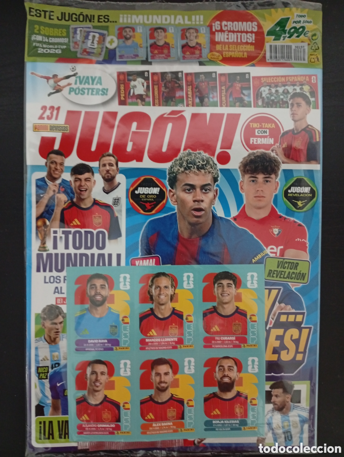Cromos de f&uacute;tbol: Revista jug&oacute;n 231 sin abrir