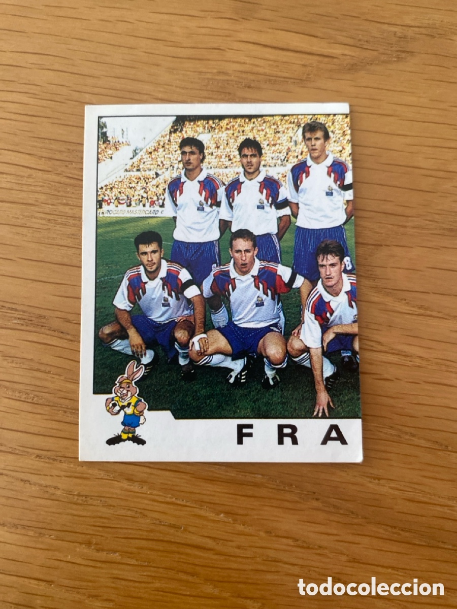 Cromos de f&uacute;tbol: Cromo panini Euro 92 Suecia n&uacute;mero 39 Francia - Eurocup Sweden 1992 stickers &aacute;lbum