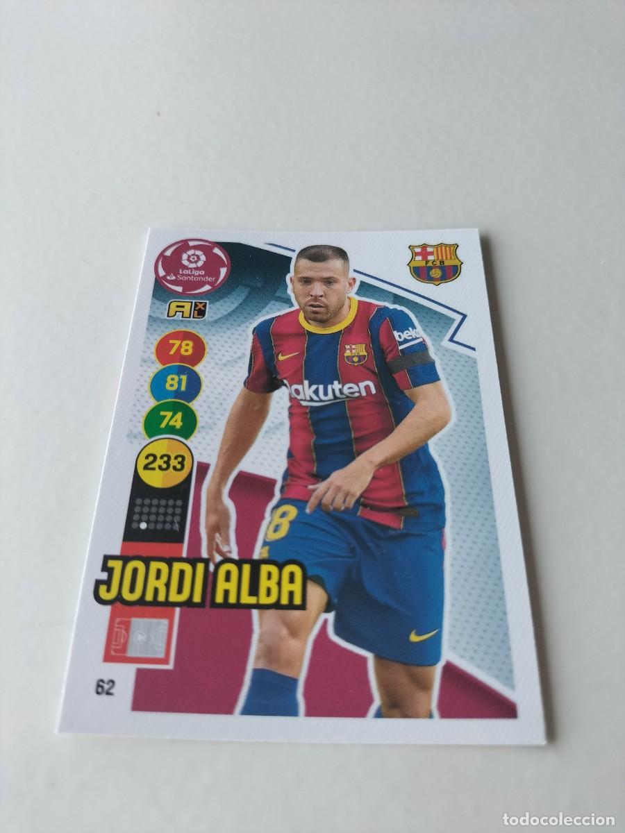 Cromos de f&uacute;tbol: 1 CROMO FICHA PANINI ADRENALYN TEMPORADA 20-21 2020-2021 F.C BARCELONA JORDI ALBA 62