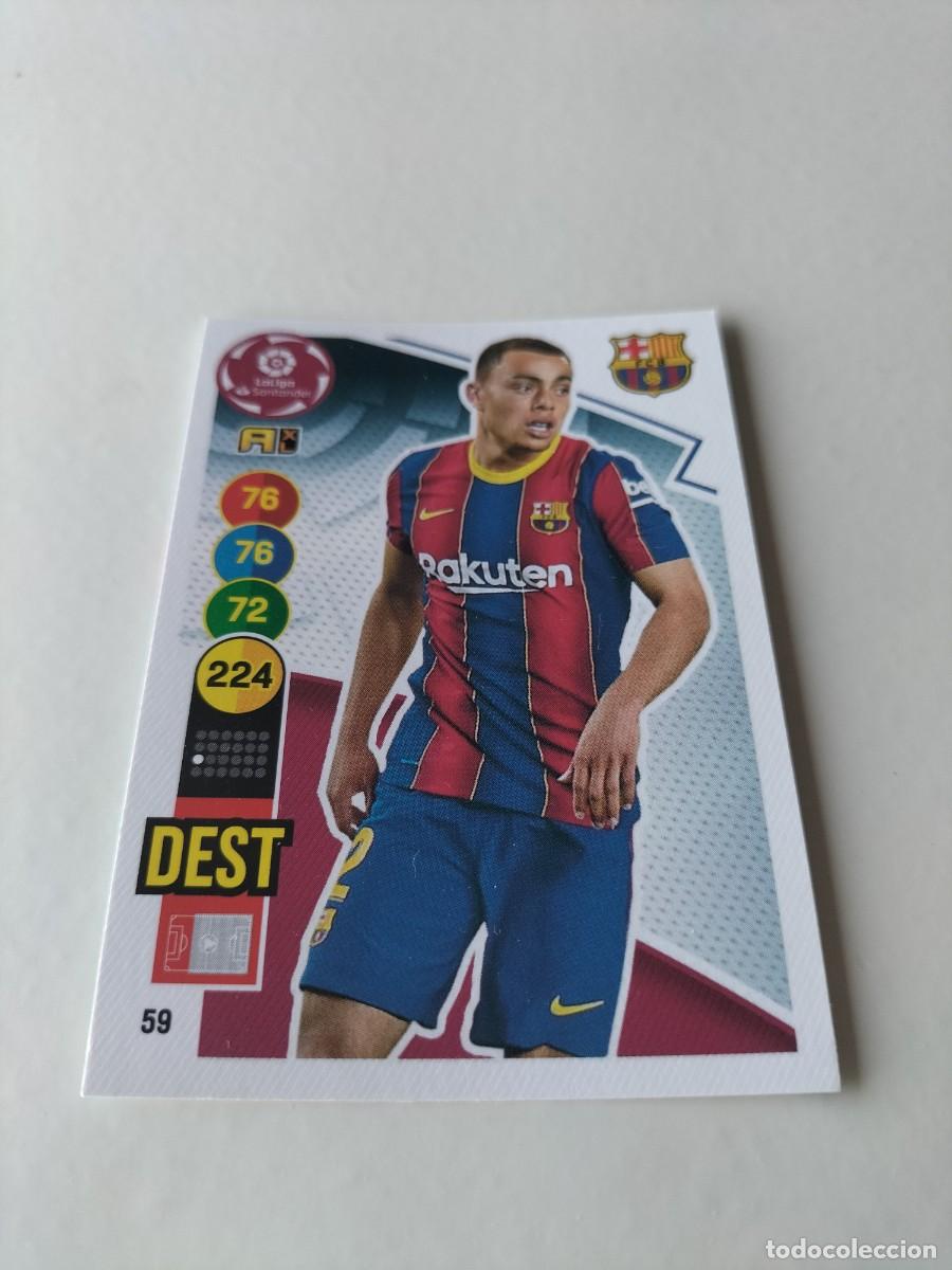 Cromos de f&uacute;tbol: 1 CROMO FICHA PANINI ADRENALYN TEMPORADA 20-21 2020-2021 F.C BARCELONA DEST 59