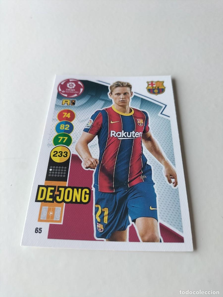 Cromos de f&uacute;tbol: 1 CROMO FICHA PANINI ADRENALYN TEMPORADA 20-21 2020-2021 F.C BARCELONA DE JONG 65