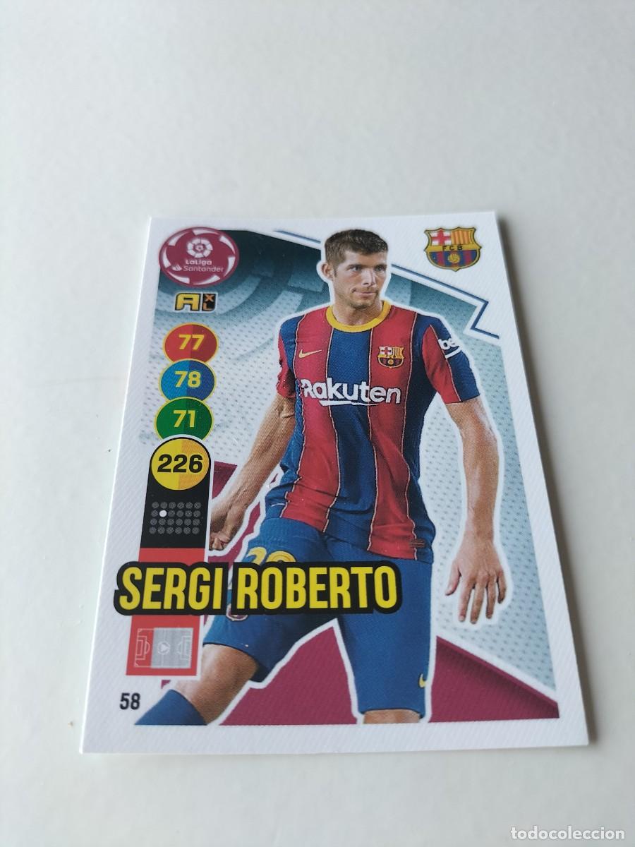 Cromos de f&uacute;tbol: 1 CROMO FICHA PANINI ADRENALYN TEMPORADA 20-21 2020-2021 F.C BARCELONA SERGI ROBERTO 58