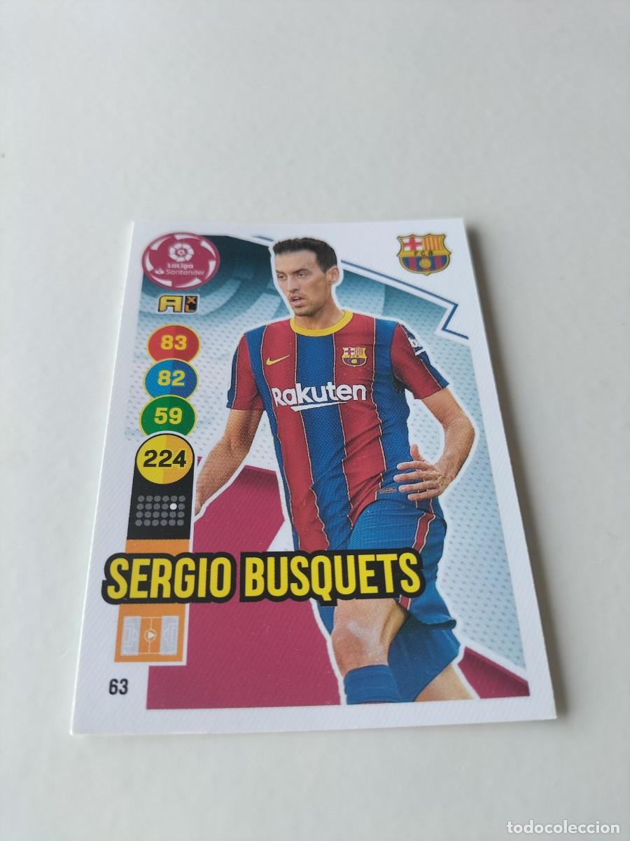 Cromos de f&uacute;tbol: 1 CROMO FICHA PANINI ADRENALYN TEMPORADA 20-21 2020-2021 F.C BARCELONA SERGIO BUSQUETS 63