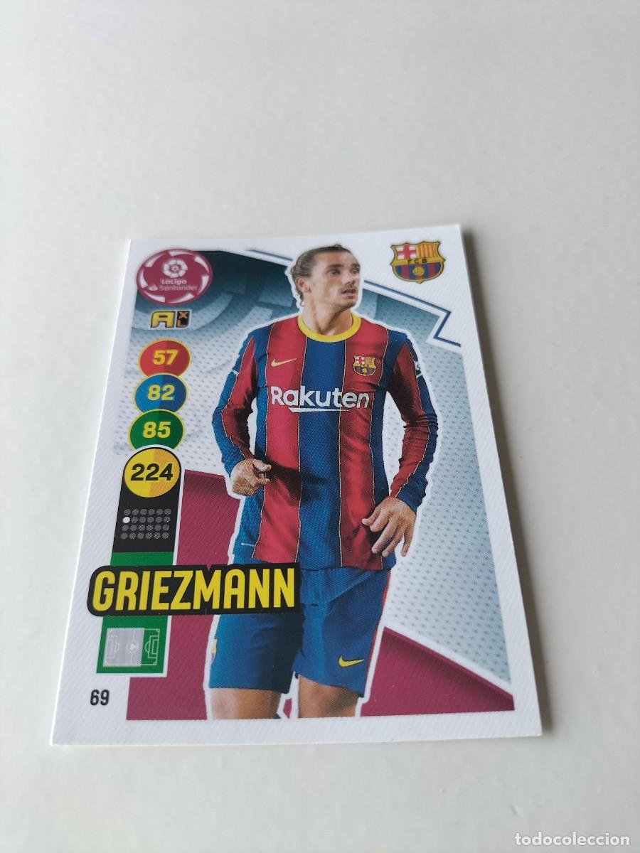 Cromos de f&uacute;tbol: 1 CROMO FICHA PANINI ADRENALYN TEMPORADA 20-21 2020-2021 F.C BARCELONA GRIEZMANN 69