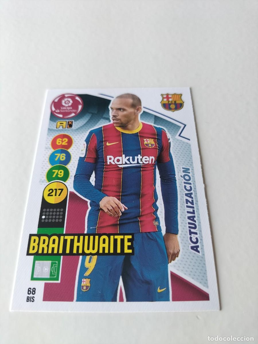 Cromos de f&uacute;tbol: 1 CROMO FICHA PANINI ADRENALYN TEMPORADA 20-21 2020-2021 F.C BARCELONA BRAITWAITE BIS ACTUALIZACION