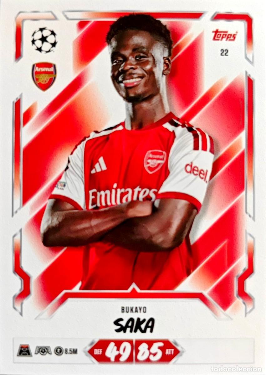 Cromos de f&uacute;tbol: 22 Bukayo Saka - Arsenal FC - TOPPS Match Attax 2026 2027 26 27