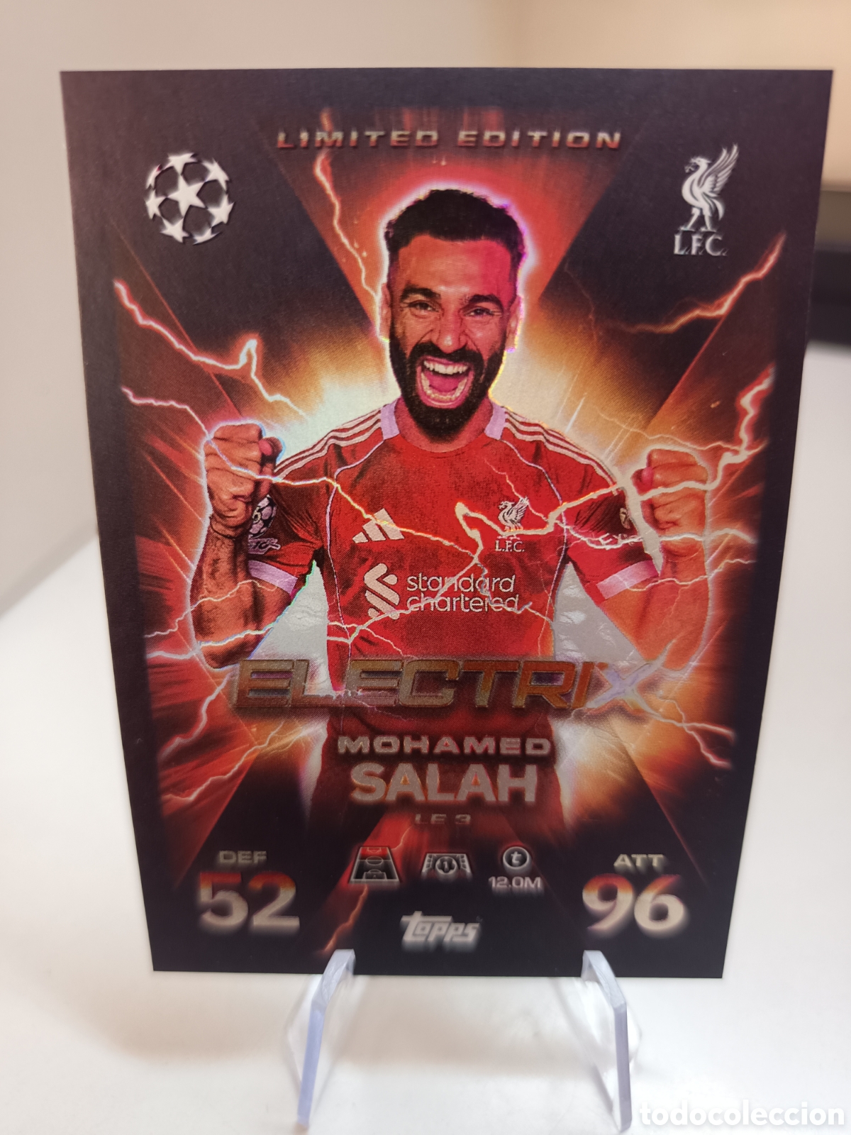Cromos de f&uacute;tbol: LIMITED EDITION LE 3 MOHAMED SALAH MATCH ATTAX EXTRA 2025 2026