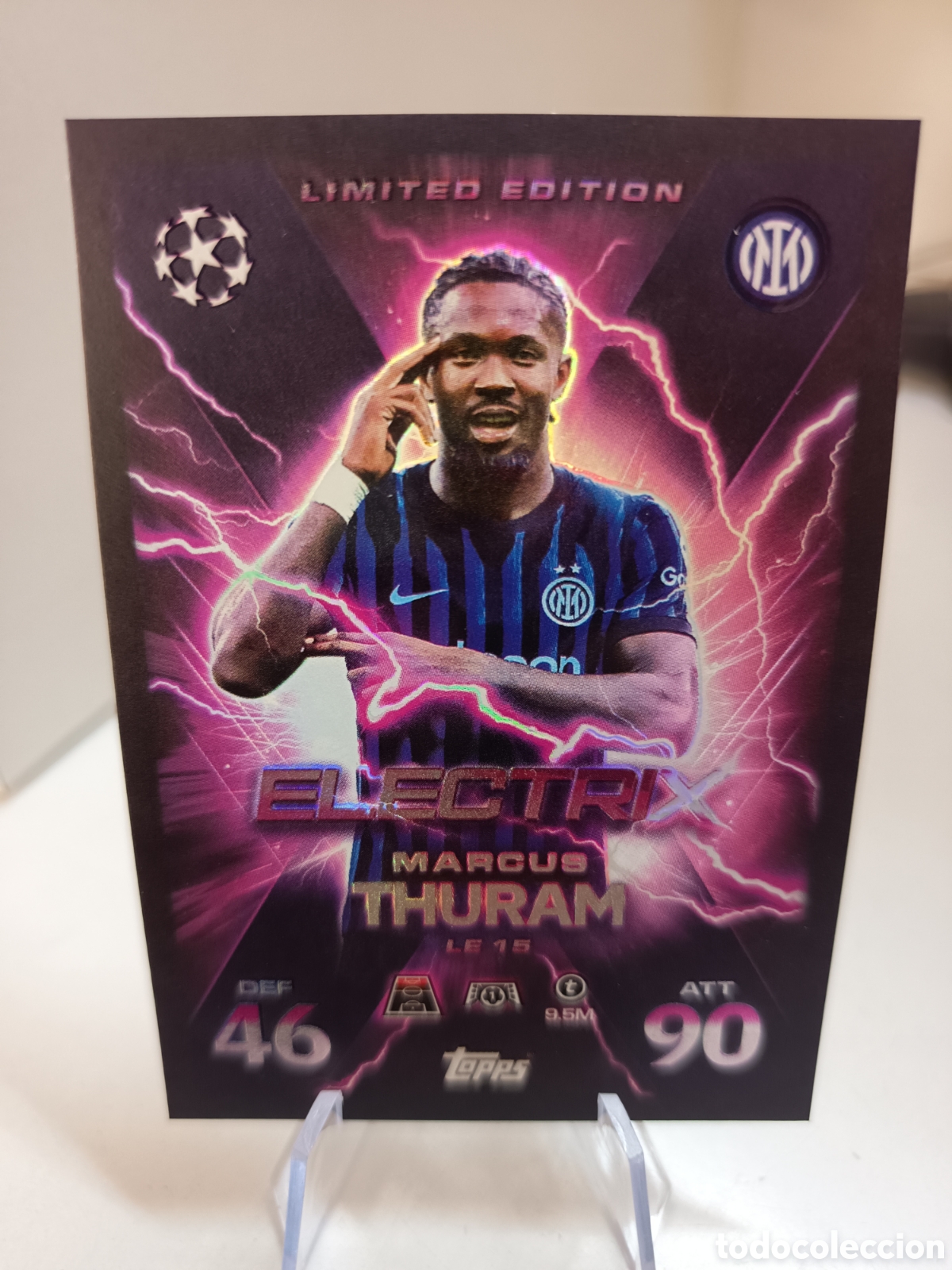Cromos de f&uacute;tbol: LIMITED EDITION LE 15 MARCUS THURAM MATCH ATTAX EXTRA 2025 2026