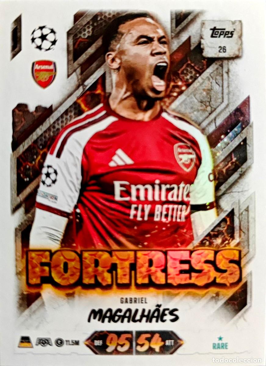 Cartes &agrave; collectionner de Football: 26 Gabriel Magalhaes - Arsenal FC - FORTRESS - TOPPS Match Attax 2026 2027 26 27