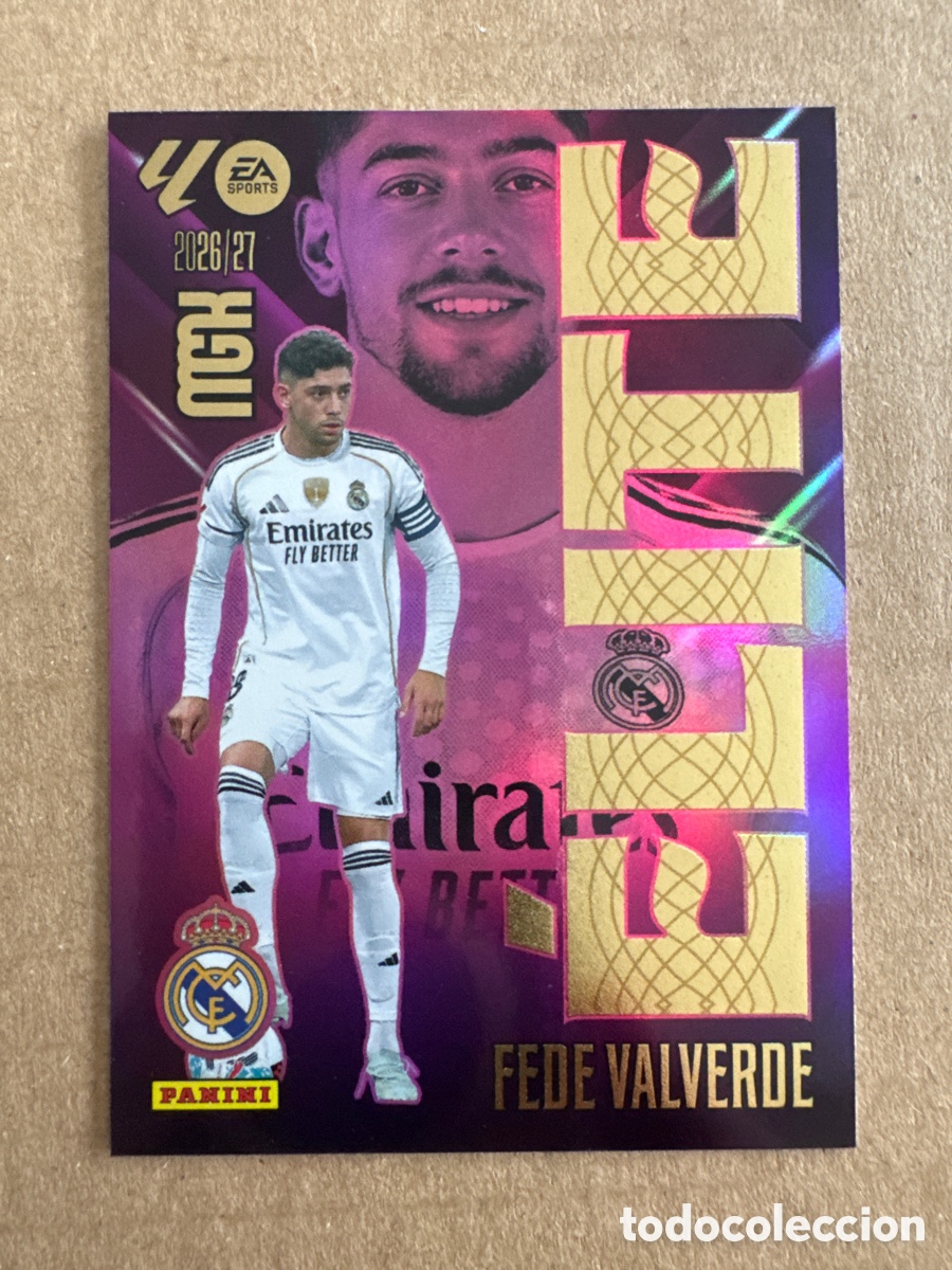 Cromos de f&uacute;tbol: # 5 Fede Valverde Real Madrid ELITE Megacracks 26 27 2026 2027