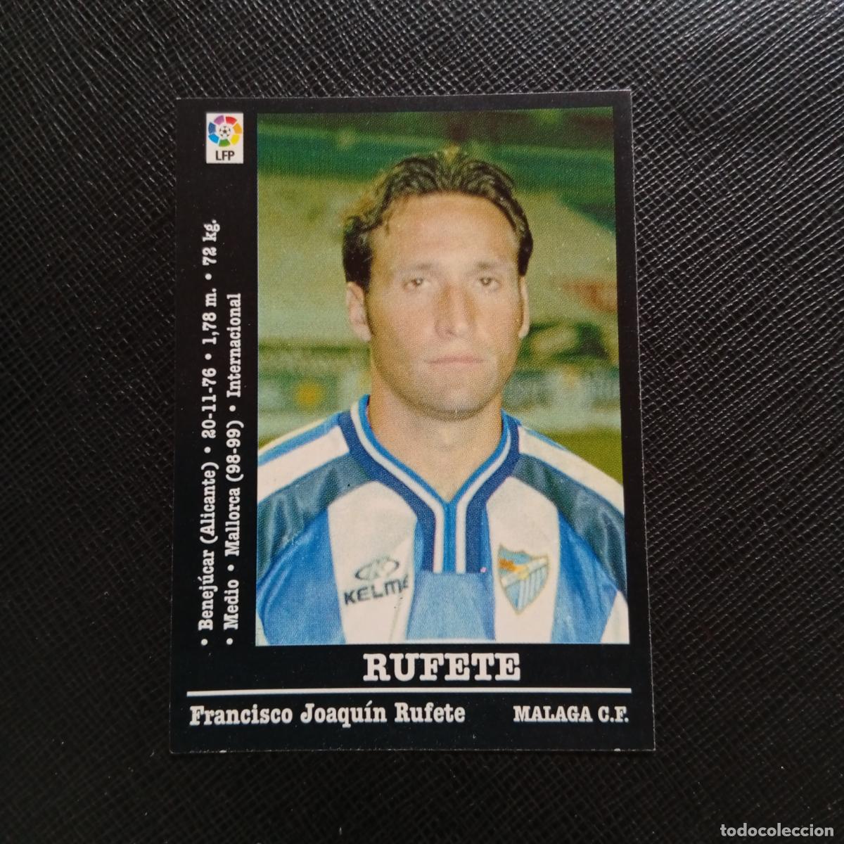 Cromos de f&uacute;tbol: 198 RUFETE MALAGA PANINI 00 01 CROMO FUTBOL LIGA 2000 2001 - SIN PEGAR - A71 PG43