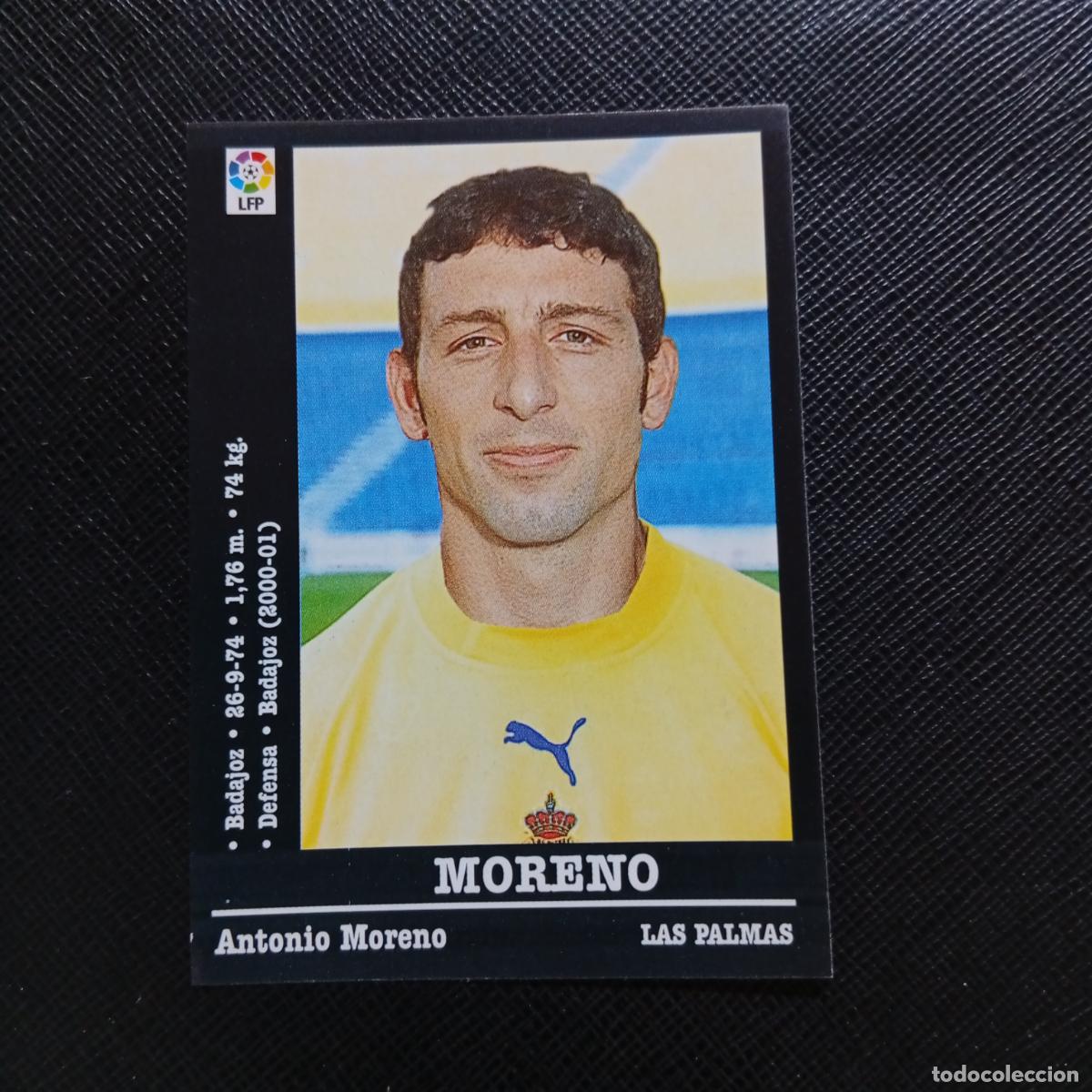 Cromos de f&uacute;tbol: 292A 292 MORENO LAS PALMAS PANINI 00 01 CROMO FUTBOL LIGA 2000 2001 - SIN PEGAR - A71 PG44