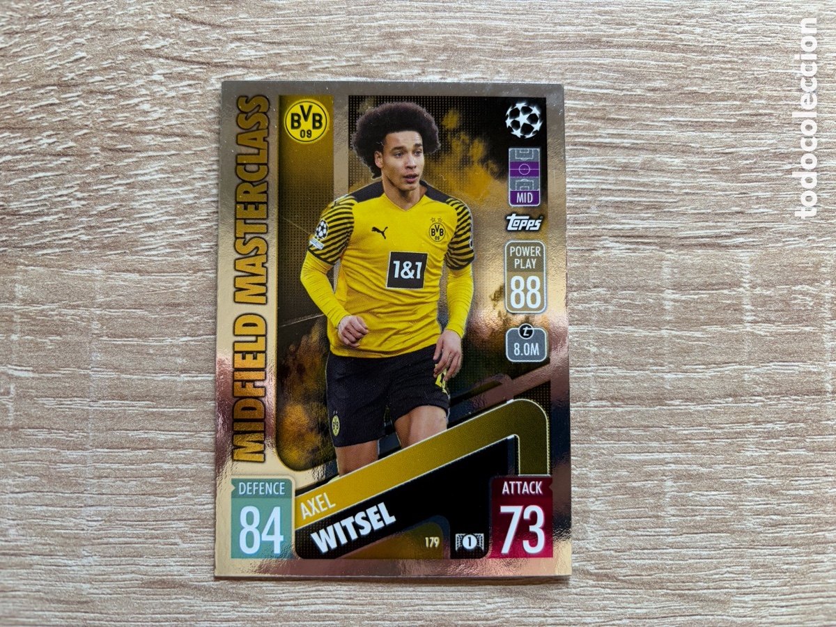 Cromos de f&uacute;tbol: 179 WITSEL MIDFIELD MASTERCLASS TOPPS MATCH ATTAX 2021 2022 21 22 BORUSSIA DORTMUND