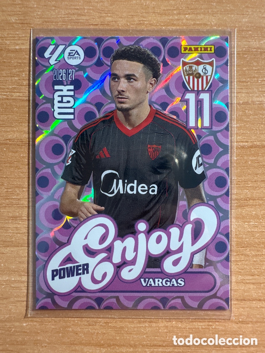 Cromos de f&uacute;tbol: 387 P VARGAS SEVILLA ENJOY POWER MEGACRACKS 2026 2027 MGK 26 27